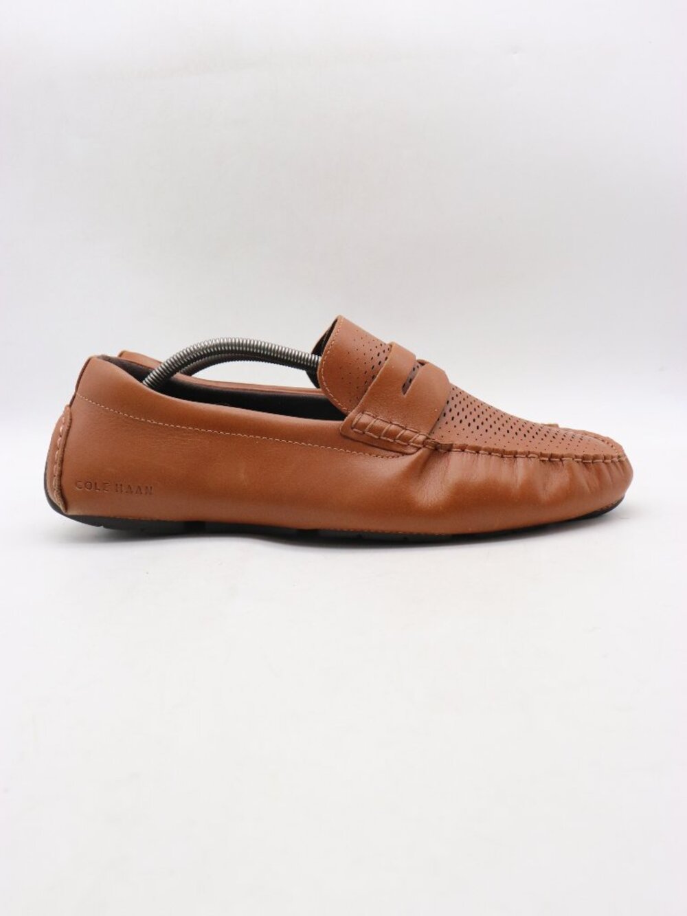 Cole Haan Men's 12 W Grand Laser Penny Driver British Tan/Java Loafer C36653
